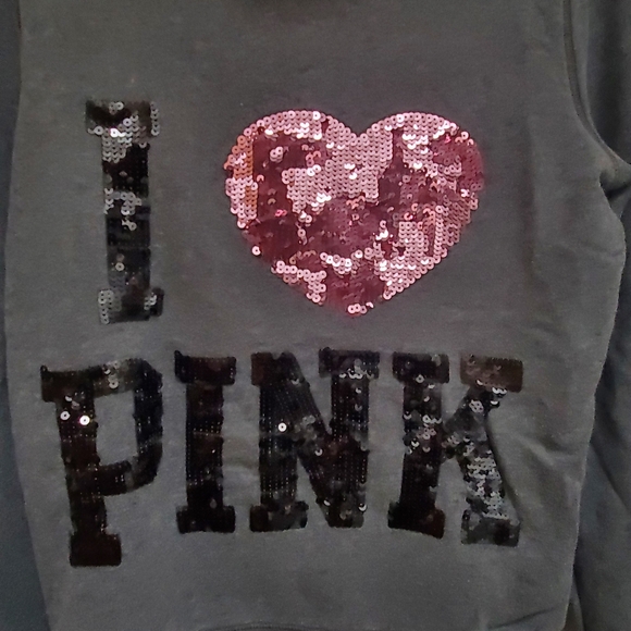 Victoria's Secret PINK Black & Pink Sequin Ladies Jacket Size SP - Picture 11 of 14